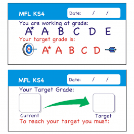 MFL KS4 Teacher Assessment Stickers