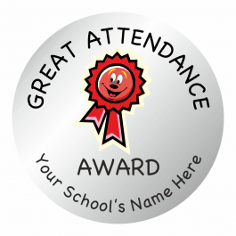 Silver Great Attendance Reward Stickers