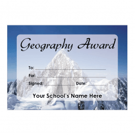 Geography Certificate Set 1