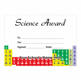 Science Certificate Set 2