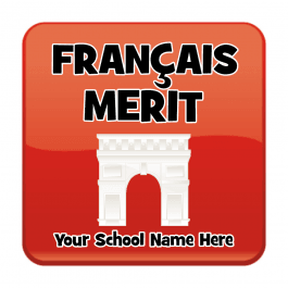 Francais Square Reward Stickers