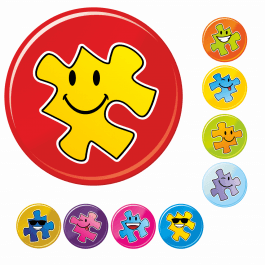 Mini Smiley Jigsaw Stickers