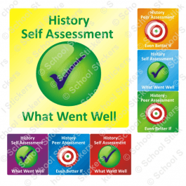History Self/Peer Assessment Stickers