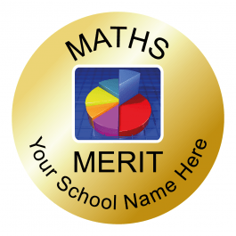 Maths Reward Stickers - Metallic Gold