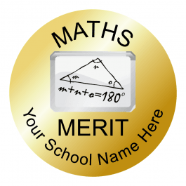 Maths Reward Stickers - Metallic Gold