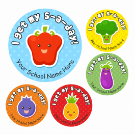 5-A-Day Lunchtime Award Stickers 