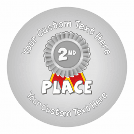 2nd Place Sports Day Ribbon Stickers