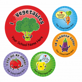 Talking Vegetable Lunchtime Stickers