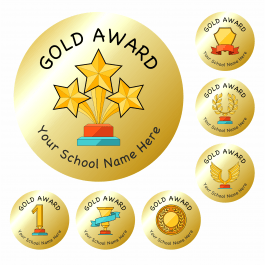 Gold Effect Award Stickers