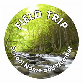 Geography field trip 50mm stickers