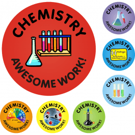 Chemistry Awesome Work Reward Stickers