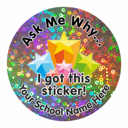 Ask Me Why Sparkly Stickers