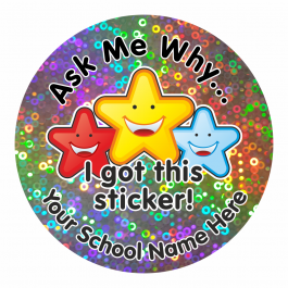 Ask Me Why Sparkly Stickers