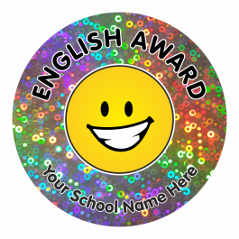 English Award Sparkly Stickers