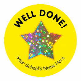 Well Done Sparkly Star Stickers