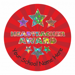 Head Teacher Star Sparkly Stickers