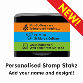 Personalised Stamp Stakz - 3 Bricks