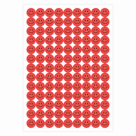 Red Smiley Face Reward Stickers 
