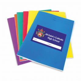 Exercise Book Labels with Logo - Plain