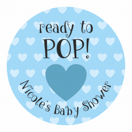 Ready to Pop Blue Heart Stickers