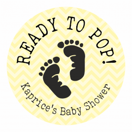 Ready to Pop Yellow Footprint Stickers