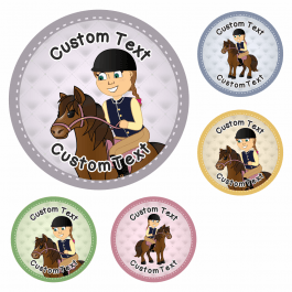 Horse and Rider Custom Stickers