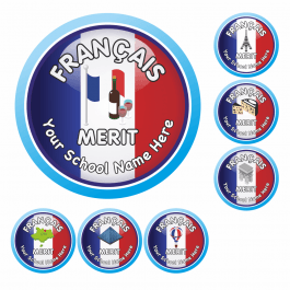 French Flag Reward Stickers