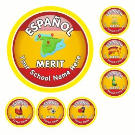 Spanish Flag Reward Stickers