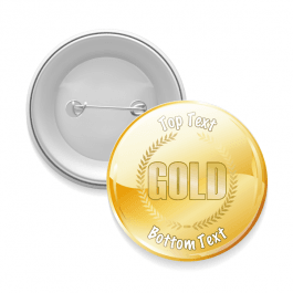 Gold Customisable Button Badge