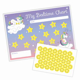 Unicorn Bedtime Chart & Stickers