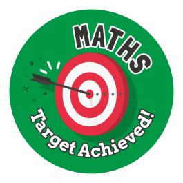 Maths Target Achieved Stickers