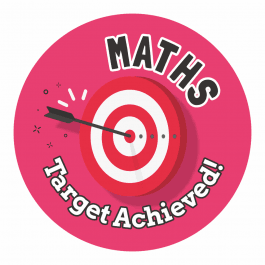 Maths Target Achieved Stickers