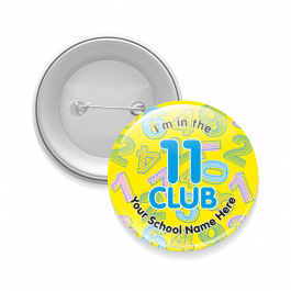 11 Club Times Table Button Badges