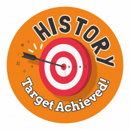 History Target Achieved Stickers