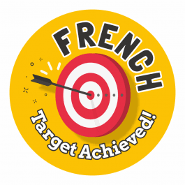 French Target Achieved Stickers
