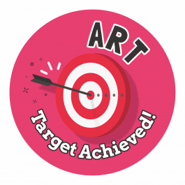 Art Target Achieved Stickers