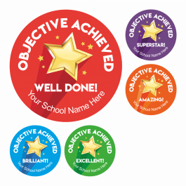 Objective Achieved Praise Stickers