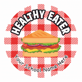 Healthy Eating Gingham Stickers