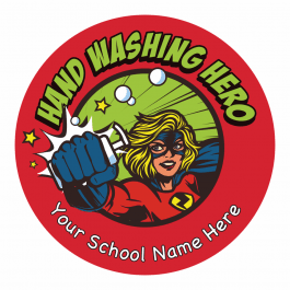 Hand Washing Super Hero Award Stickers