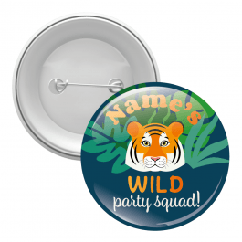 Wild Tiger Party Squad Button Badges