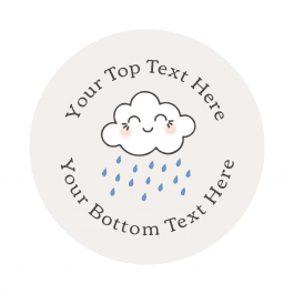 Cute Cloud Blue Baby Shower Stickers
