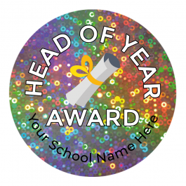 Head of Year Holographic Stickers