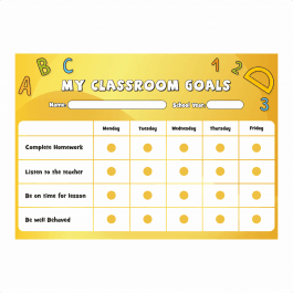A4 Classroom Goals Reward Chart with Stickers