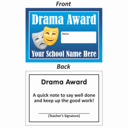 Drama Mini Award Slips Design 2