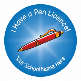 'I Have a Pen Licence' Stickers
