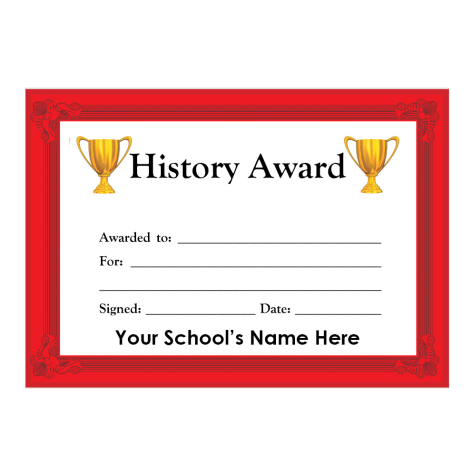 History Certificate Set 3