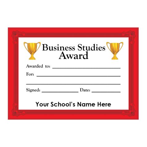 Business Studies Certificate Set 3 | For Teachers