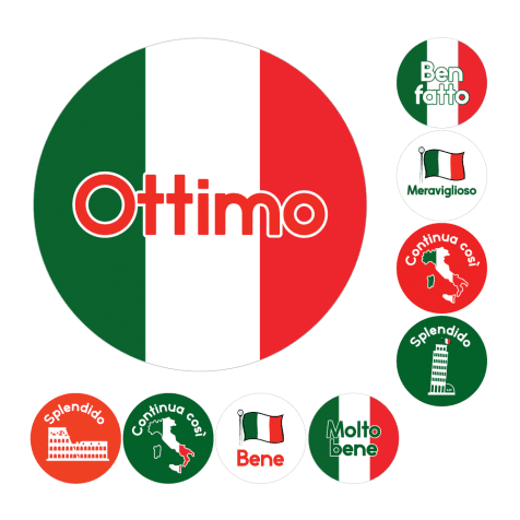 Italian Mini Well Done Stickers