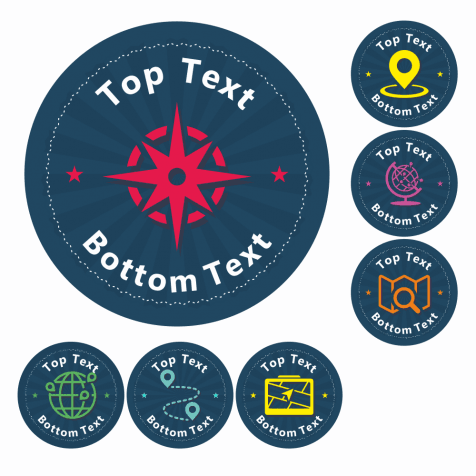 Geography Customisable Mixed Stickers
