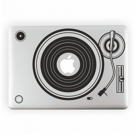 Retro Vinyl Player Laptop Sticker